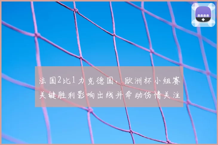 法国2比1力克德国,欧洲杯小组赛关键胜利影响出线并牵动伤情关注